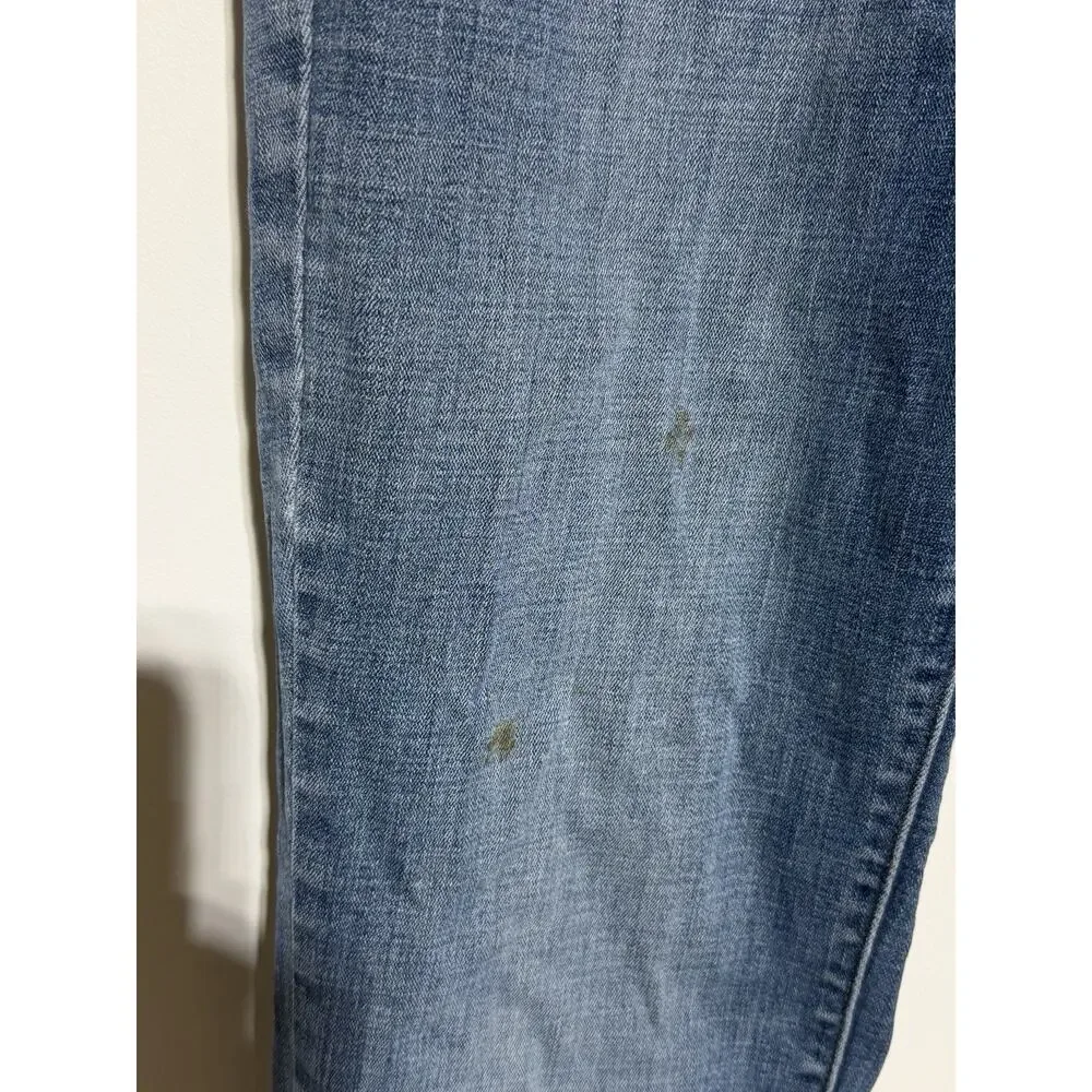 Levis 505 Straight Jeans Womens Size 29 Medium‎ Wash Blue Stretch 5 Pockets